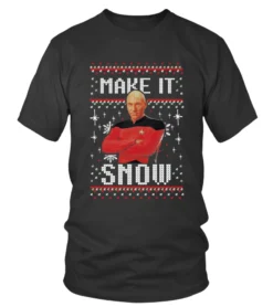 Star Trek Next Picard Make It Snow Ugly Sweater Christmas