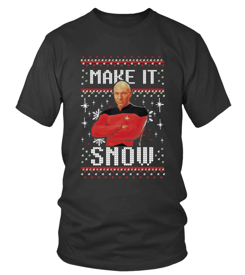 Star Trek Next Picard Make It Snow Ugly Sweater Christmas
