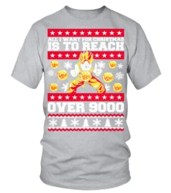 All I Want For Christmas Is To Reach Over 9000 T Shirt