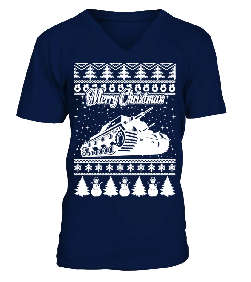 ARMY TANK UGLY CHRISTMAS SWEATER Shirt T
