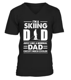 Christmas Gifts For Dad Skiing T Shirt Skiing Dad Shirts