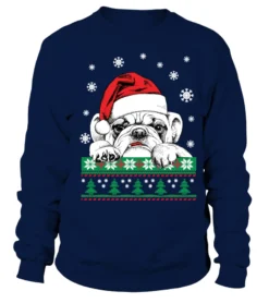 Cool English Bulldog Christmas Shirt