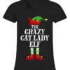 Crazy Cat Lady Elf Family Matching Christmas Elf Group Gift T-Shirt