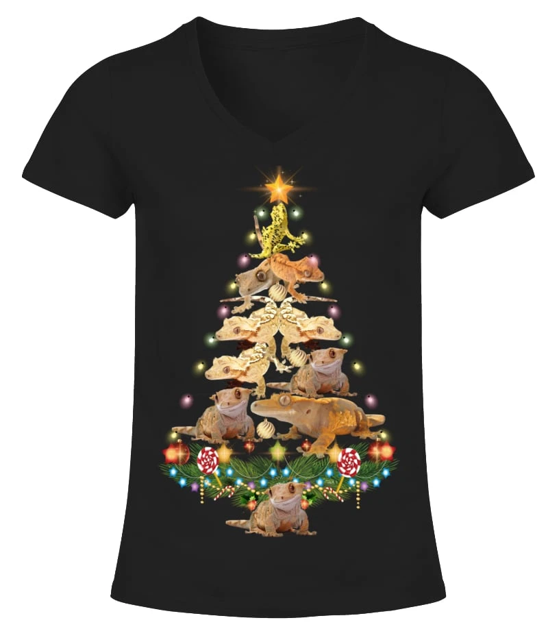 Christmas T-Shirts For Crested Gecko Lovers