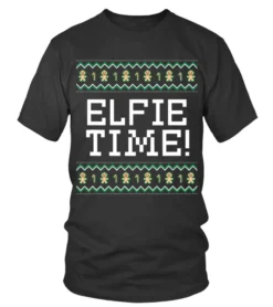 Elfie Time Christmas Outfit Xmas Costume Family Vacation T-Shirt