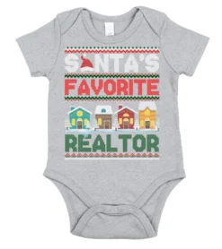 Funny Santa's Favorite Realtor Christmas Gift Ugly Sweater Sweatshirt