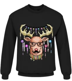 Christmas Hipster Reindeer