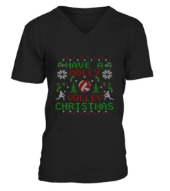 Holly Volleyball Ugly Christmas Sweater Volleyball