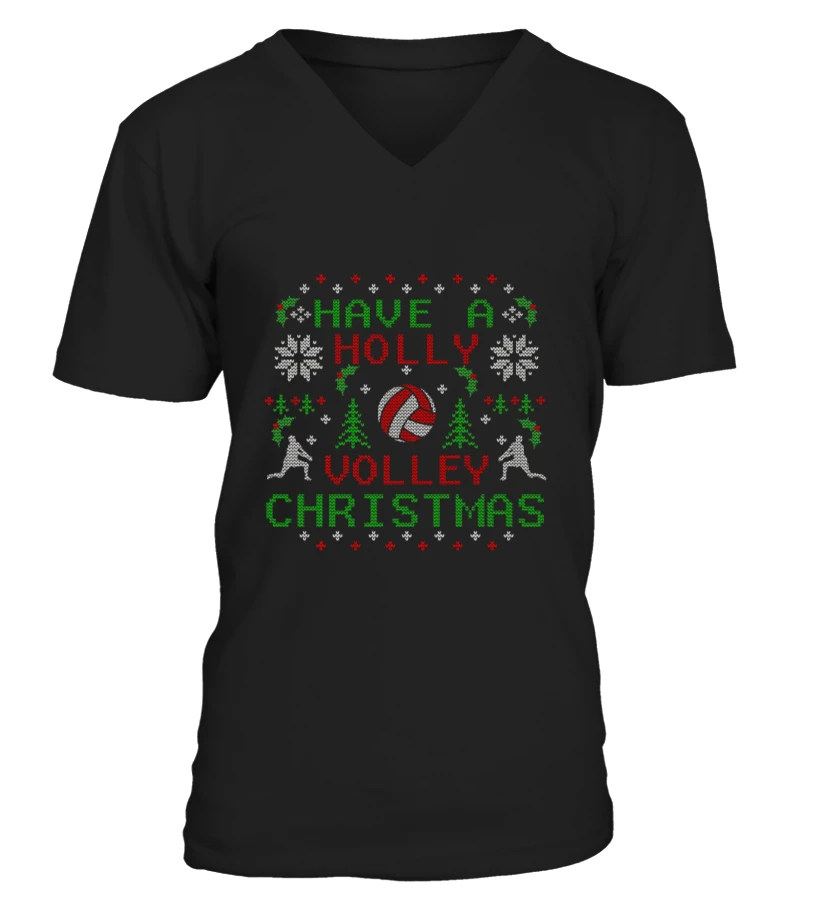 Holly Volleyball Ugly Christmas Sweater Volleyball
