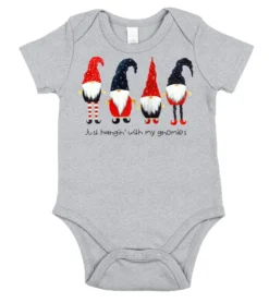 Just Hangin With My Gnomies Funny Christmas Dwarf Gift Sweatshirt