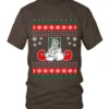 Kids Boxing Ugly Christmas Sweater T Shirt 8 Navy