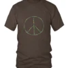 Men S Peace Sign Christmas Lights T Shirt 2xl Kelly Green