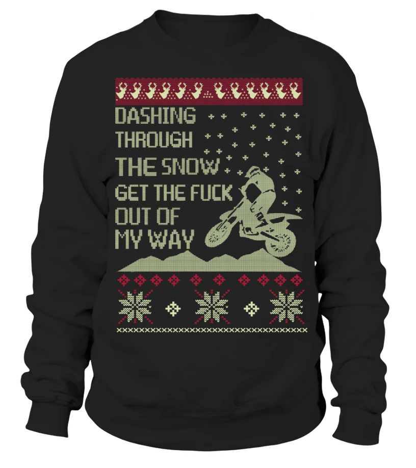 Motorcycle Christmas Sweater Funny Rider