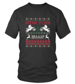 Mthr Fckn Braaap Ugly Christmas Sweater Dirt Bike