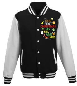 Our First Christmas As Mr And Mrs T-shirt Newly Wed Marriag