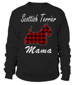Scottish Terrier Mama Plaid Shirt Funny Gift T-shirt For Christmas
