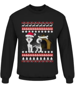 Siberian Husky Ugly Christmas Sweaters
