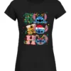 Cute Santa Stitch Ho Ho Ho Christmas Lights Shirt
