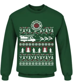 Ugly Christmas Sweater For Firefighters