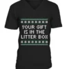 Your Gift Is In The Litter Box Christmas Cat Lover Xmas Shirt